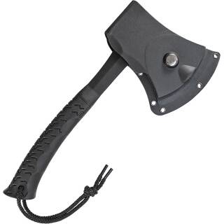 Schrade Full Tang Hatchet Campingaxt mit Edelstahlkopf und TPR-Griff, AXE10