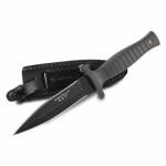 Smith & Wesson H.R.T. Stiefelmesser mit schwarzer HC-Klinge und Lederscheide