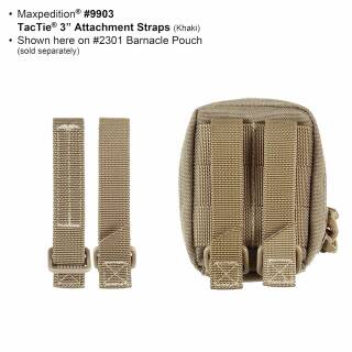 Maxpedition 3 (7,6 cm) TacTie Attachment Strap System, khaki (4 Stück)