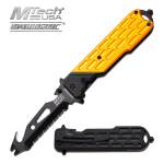 MTech 893YL Rettungsmesser mit A/O, 9 cm Edelstahlklinge...