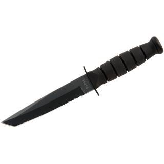 KA-BAR Short Black Tanto, Klinge aus 1095 Cro-Van Stahl mit part. Sägezahnung