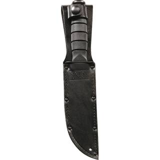 KA-BAR Short Black mit Klinge aus 1095 Cro-Van Stahl, schwarze Lederscheide