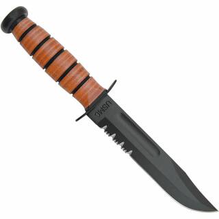 KA-BAR, USMC, Klinge aus 1095 Cro-Van Stahl mit einer schwarzen GFN-Scheide