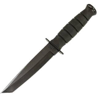 KA-BAR Short Black Tanto, Klinge aus 1095 Cro-Van Stahl, schwarze Scheide