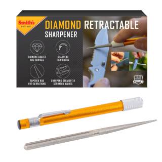 Smiths Diamond Retractable Sharpener, Diamant-Schleifstab, konisch und glatt