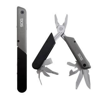 SOG Baton Q3 Multi-Tool für die Wildnis und den Alltag, schwarz/grau