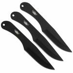 UZI Throwing Knives IV - 3 Wurfmesser, je 21 cm, schwarz,...