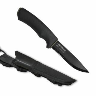 Morakniv Bushcraft BlackTactical SRT mit Edelstahlklinge, Sgezahnung, 12295