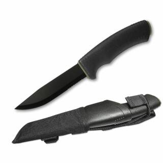 Morakniv Bushcraft BlackTactical SRT mit Edelstahlklinge, Sgezahnung, 12295