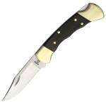 Buck Ranger Fingergrooved, 7,6 cm Edelstahlklinge 420HC mit Ebenholzgriff