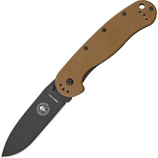 BRK Designed by ESEE Avispa, Messer mit schwarzer Klinge, coyotebraunem Griff