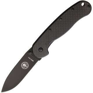 BRK Designed by ESEE Avispa, D2 Stahl-Klinge mit schwarzem Finish, CF schwarz