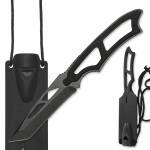 Tactical Neck Knife mit Kydexscheide integr. Signalpfeife...