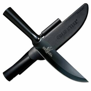 Cold Steel Bushman Messer mit Hohlgriff, Secure-Ex-Scheide und Feuerstahl