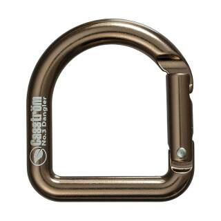 Casström D-Carabiner aus 8 mm dickem Aluminium mit Antique Brass Finish