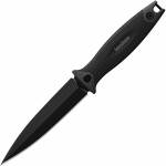 Kershaw Secret Agent schwarzes Stiefelmesser mit Gummigriff und Kydexscheide