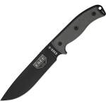 ESEE Model 6, Messer mit 1095HC Klinge, schwarzer Micarta Griff, Kydexscheide tan