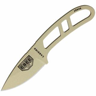 ESEE Candiru Series, Messer aus 1095HC in der Farbe Tan, Kydexscheide + Clip