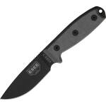 ESEE Model 3, Messer mit 1095HC Klinge, grauer Micarta Griff und Scheide