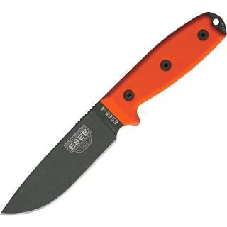 ESEE Model 4, Messer mit 1095HC Klinge, oranger G10 Griff, ohne Kydexscheide