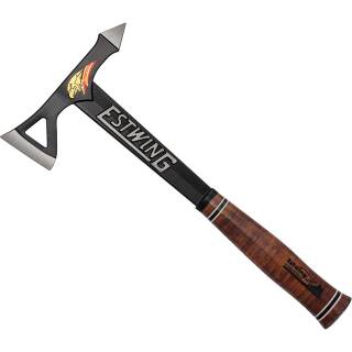 Estwing Black Eagle Tomahawk mit Ledergriff und schwarzer Nylonscheide