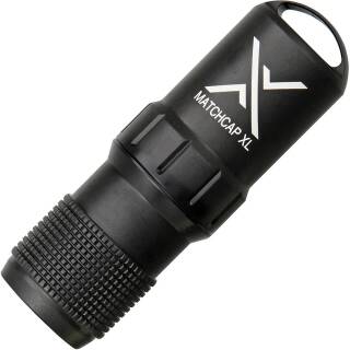 Exotac MATCHCAP XL - wasserdichter Behälter von Zündhölzer, schwarz 4100-BLK