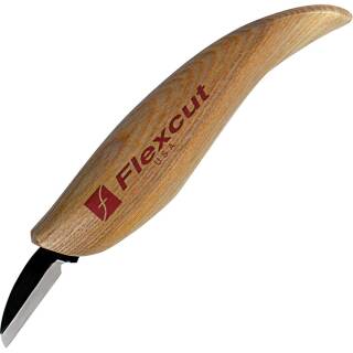 Flexcut Holz Schnitzmesser mit einer 3,8 cm Kohlenstoffstahl Klinge, 15,6 cm 