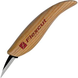 Flexcut Holz-Schnitzmesser für feinste Details mit 3,8 cm Carbonstahlklinge