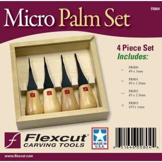 Flexcut Micro-Palm Carving Tools Schnitzmesser-Set mit Carbonstahl-Klingen