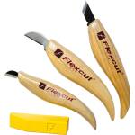 Flexcut Schnitzmesser Set 3- teilg für Holz mit...