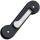 KeyBar Schlüsselorganizer aus schwarzem Aluminium, bis zu 12 Schlüssel, mit Clip