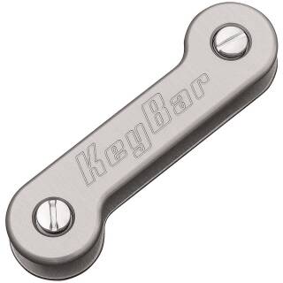 KeyBar Schlüsselorganizer aus Aluminium plus Taschenclip, bis zu 12 Schlüssel