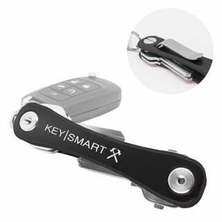 KeySmart Rugged Schlüssel-Organizer in schwarz mit praktischem Taschenclip