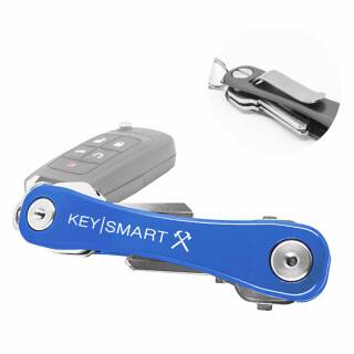 KeySmart Rugged Schlüssel-Organizer in blau mit...