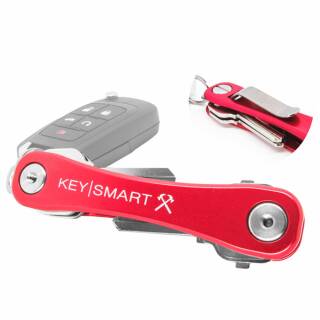 KeySmart Rugged Schlüssel-Organizer in rot mit...