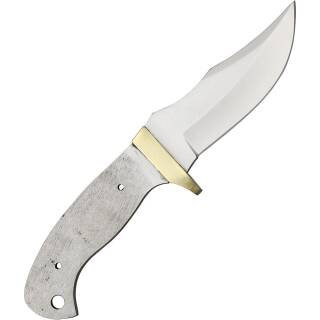 Knifemaking 8,3 cm Clip Point Edelstahl-Klinge mit Messingschutz