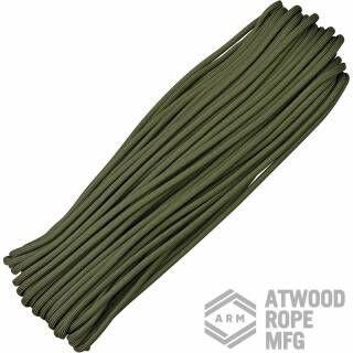 Atwood Rope MFG - Paracord-Schnur in Olive Drab mit 7-Kern, 4 mm, 30,48 m