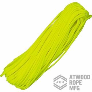 Atwood Rope MFG - Paracord-Schnur in neongelb mit 7-Kern, 4 mm, 30,48 m