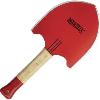 Marbles Firefighter Survival Shovel - Camp-Schaufel, Spaten mit Holzgriff