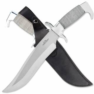 Gil Hibben Highlander Bowie Messer, mit Edelstahlklinge und Lederscheide