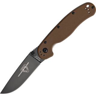 Ontario RAT II, Einhandmesser mit AUS 8 Stahl Klinge, Griff in coyote brown