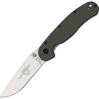 Ontario RAT II, Einhandmesser mit AUS-8 Edelstahl Klinge, OD green Nylon Griff