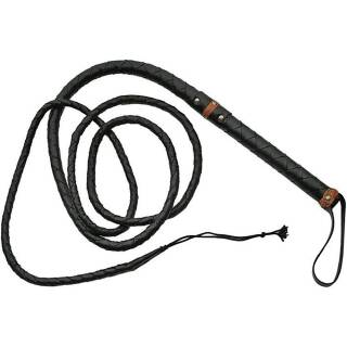 Pakistan Bullwhip Bullenpeitsche geflochtene Peitsche mit Handschlaufe, 270 cm