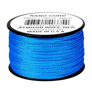 Atwood Rope MFG - Nano Cord Premium Nylon Schnur in blau, 90 Meter, 0,75 mm