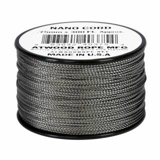 Atwood Rope MFG - Nano Cord Premium Nylon Schnur in graphite, 90 Meter