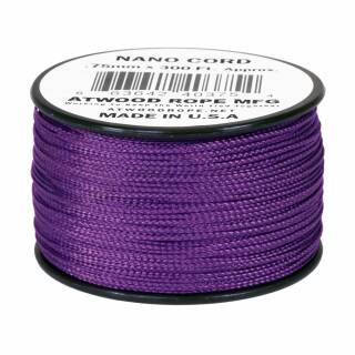 Atwood Rope MFG - Nano Cord Premium Nylon Schnur in violett, 90 Meter, 0,75 mm
