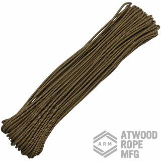 Atwood Rope MFG - Tactical Paracord-Schnur in coyote, 4-Kern, 2,4 mm, 30,5 m