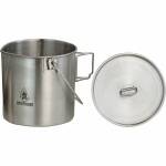 Pathfinder Stainless Bush Pot Campingtopf mit Deckel aus 304 Edelstahl