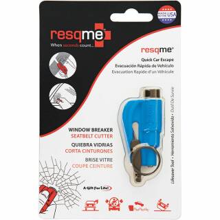 Resqme GBO-RQM Rettungswerkzeug mit Glasbrecher und Gurtschneider, blau