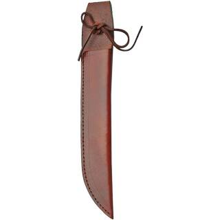 SZCO Braune Lederscheide für Messer mit Klingen bis 25 cm
